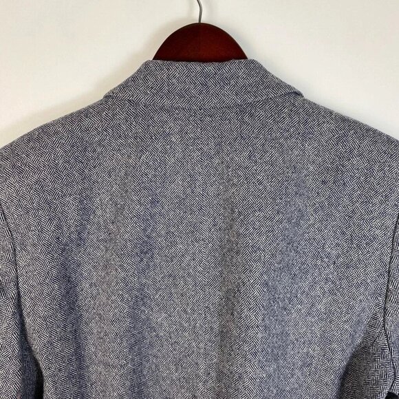 Pendleton Blue Herringbone 100% Virgin Wool Blazer Jacket Size 10 - Picture 4 of 8